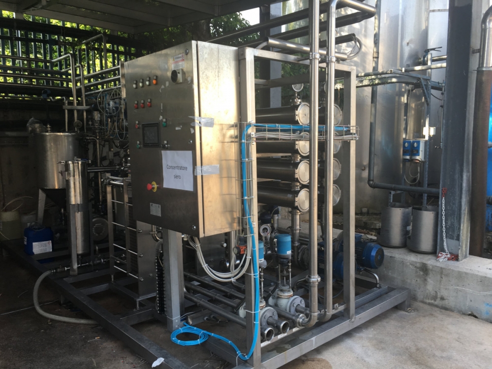 Ultrafiltration plant for ricotta production