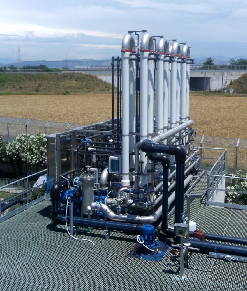 bioreattore a membrana per trattamento reflui