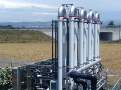 reverse osmosis system for washout water treatment