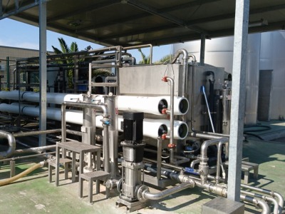 reverse osmosis system for washout water treatment